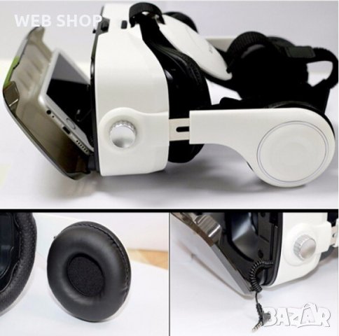 Очила за виртуална реалност с дистанционно подарък VR Z4, Бели, снимка 3 - 3D VR очила за смартфон - 32549526