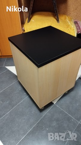 Шкаф цвят бук с черен плот 50/50/ 65см  4бр., снимка 3 - Шкафове - 43478791