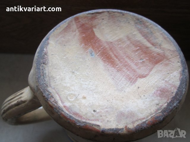 Стара Троянска керамика -чаша , подписана, снимка 5 - Антикварни и старинни предмети - 28182264
