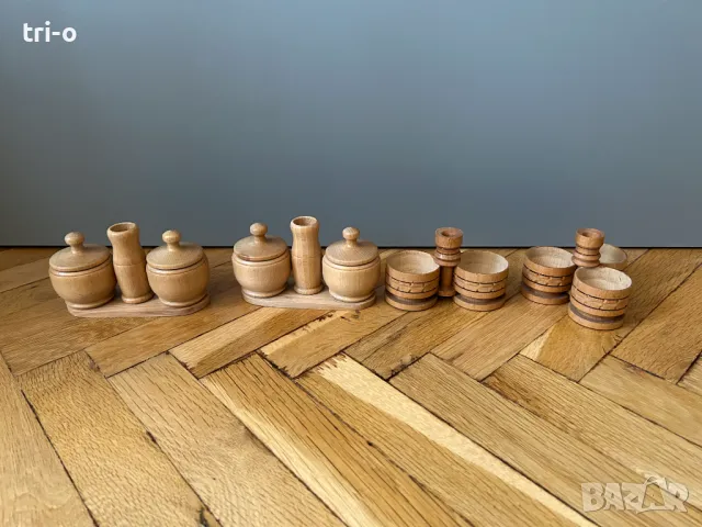 Дървени декоративни битови солници, снимка 2 - Аксесоари за кухня - 48972942