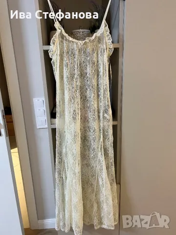 Wow 🤩 Нова секси разкошна мека поламид бяла дантелена дантела нощница . , снимка 2 - Пижами - 48656945