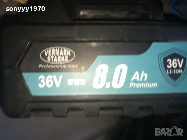 36V VERMARK STARKE-БАТЕРИЯ ЗА ФЛЕКС РЕЗАЧКА БОРМАШИНА 1701251751, снимка 4 - Винтоверти - 48719446