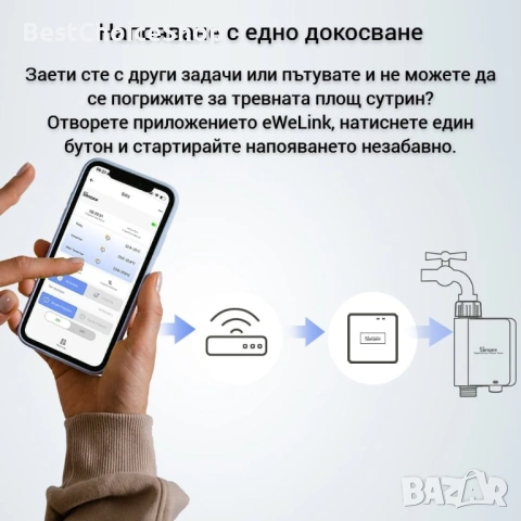 Смарт воден вентил Sonoff SWV (BSP версия) със Zigbee 3.0 свързаност, снимка 11 - Напояване - 53465168