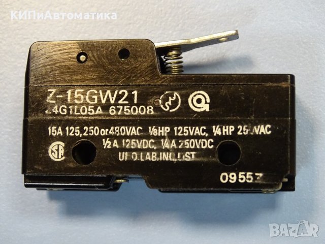 Краен изключвател OMRON Z15GW21 15A, 250V AC limit switch, снимка 4 - Резервни части за машини - 38282765