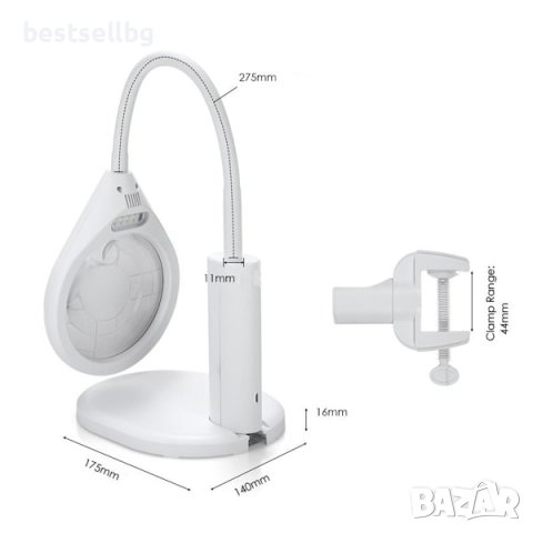 Професионална увеличителна настолна лупа с лед осветление за бродиране, снимка 8 - Други инструменти - 39187508