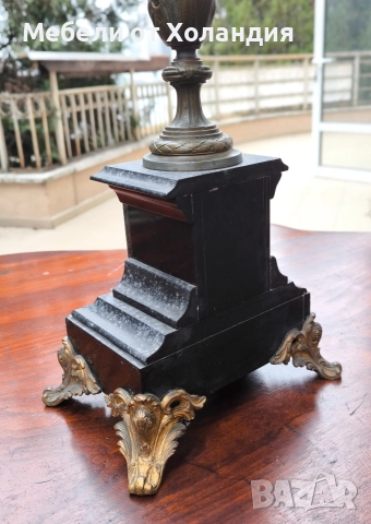 двойка големи бронзови свещници, снимка 6 - Антикварни и старинни предмети - 52984229