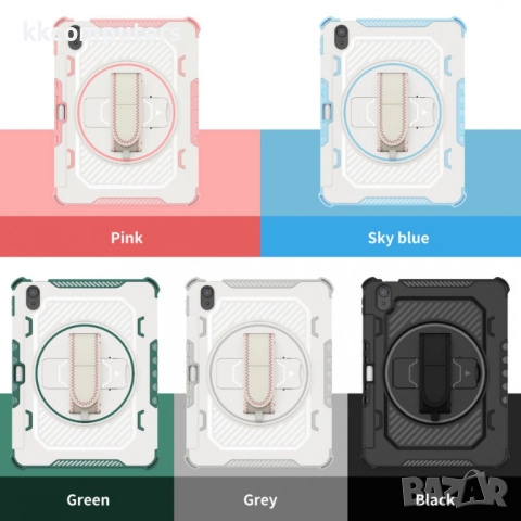 Калъф и Протектор за Apple iPad (2025) / 10.9 (2022) със Стойка, Ръчна Дръжка и Слот за Писалка | Уд, снимка 13 - Калъфи, кейсове - 52038744