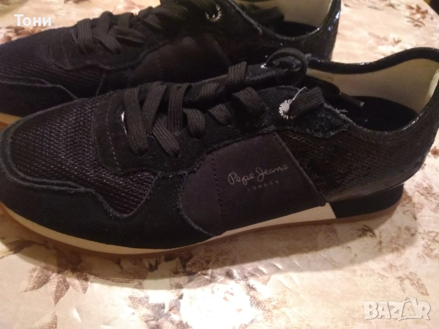 PEPE JEANS LONDON Оригинал Нови Дамски Маратонки Изцяло от Натурален Велур 39, снимка 16 - Маратонки - 52667840
