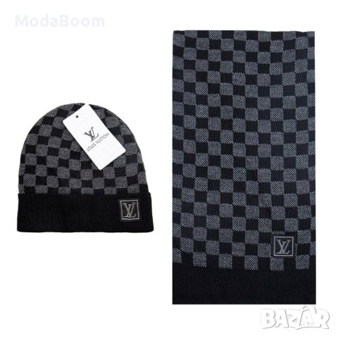 🤩Louis Vuitton стилен унисекс комплект шапка и шал🤩, снимка 7 - Шапки - 43379444