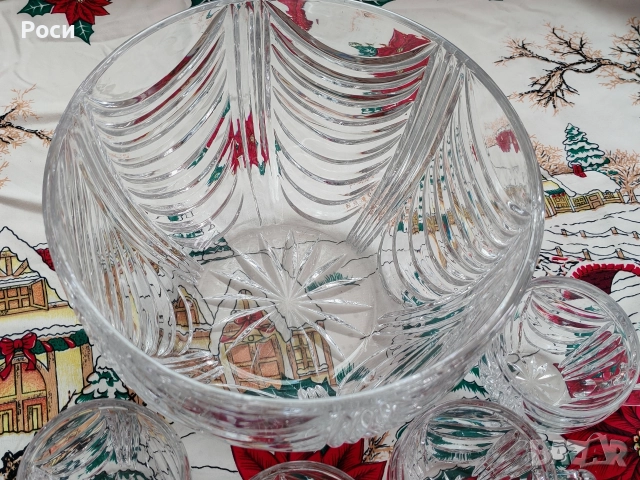 К-т за пунш от оловен кристал , снимка 4 - Сервизи - 52732250