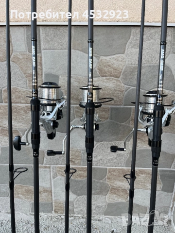 шаранджийски комплект три въдици три макари osako, снимка 5 - Въдици - 52312783