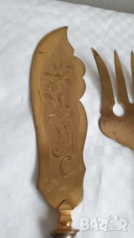 Прибори за сервиране на торта със сребърни дръжки, снимка 2 - Прибори за хранене, готвене и сервиране - 43527388