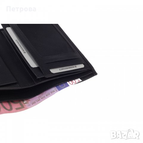 Bodenschatz Sierra BZ 8-460 SE черен вертикален портфейл до 11 карти, снимка 2 - Портфейли, портмонета - 32742975