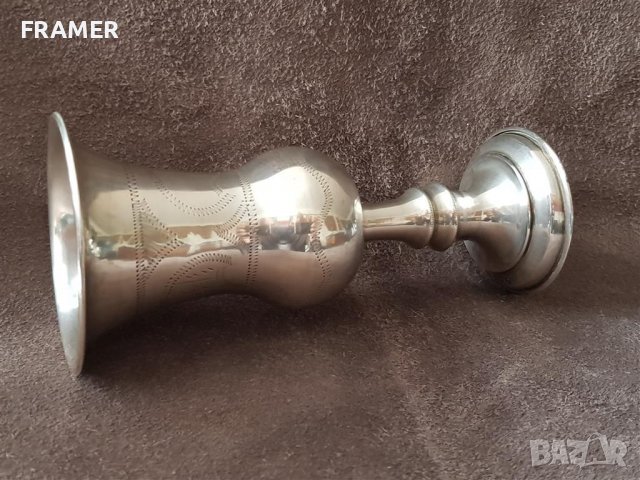 СТРАХОТНА Чаша сребърна бокал 1916 г. Бирмингам Англия, снимка 6 - Антикварни и старинни предмети - 39479871