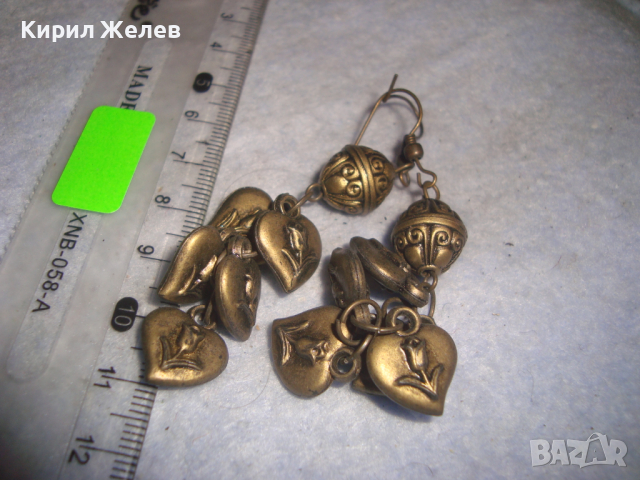 ВИНТИДЖ ОБЕЦИ ХЕНД-МЕЙД СИНТЕТИКА СЪРЧИЦА ЛАЛЕТА ОРНАМЕНТИКА ГРЪНЧ СТИЛ 58441