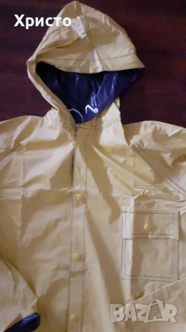 дъждобран качествен XL за многократна употреба, цвят жълто/син, плътен, с качулка, снимка 4 - Други - 37762238