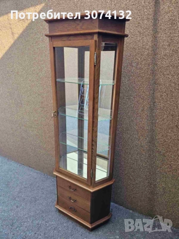 Конзолна витрина с осветление, снимка 2 - Секции и витрини - 52243692