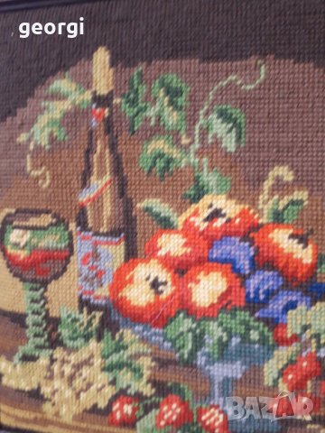 Немски гоблен натюрморт    18/3, снимка 3 - Антикварни и старинни предмети - 32664253