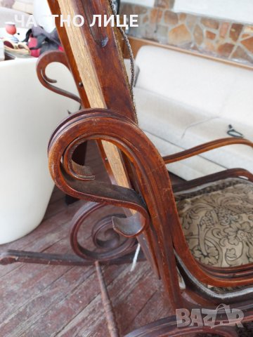 античен люлеещ стол Тонет Виена 1900г, снимка 6 - Антикварни и старинни предмети - 32653905