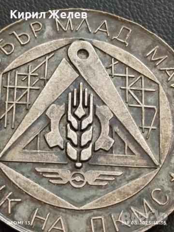 ПЛАКЕТ от СОЦА 1979г.  ЦК на ДКМС НАЙ ДОБЪР МЛАД МАЙСТОР 14972, снимка 3 - Антикварни и старинни предмети - 51328834