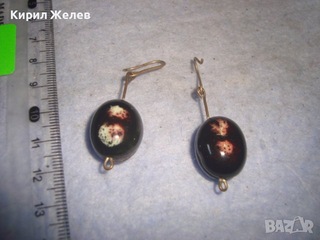 СТАРИ РЕТРО АР НУВО ОБЕЦИ АРТ ЦВЕТНА КЕРАМИКА и БРОНЗ РЪЧНА МАЙСТОРСКА ИЗРАБОТКА 76261, снимка 2 - Антикварни и старинни предмети - 36614970