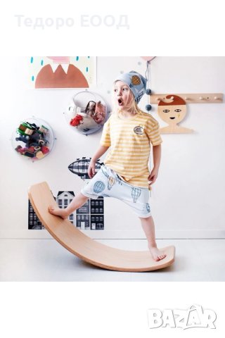 Баланс борд, Баланс Дъска Монтесори Balance board Дъска за балансиране, снимка 2 - Други игри - 43900740