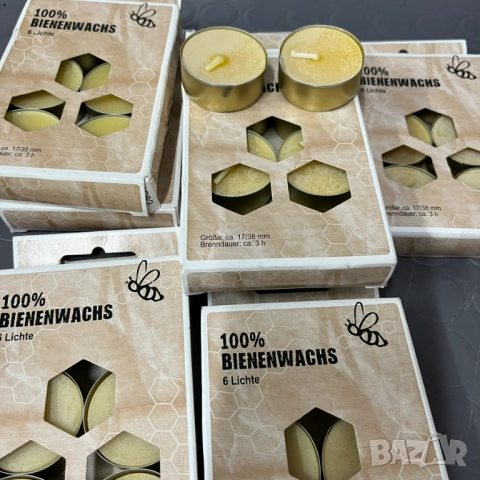 Чаени свещи от 100% пчелен восък, снимка 4 - Декорация за дома - 52051694