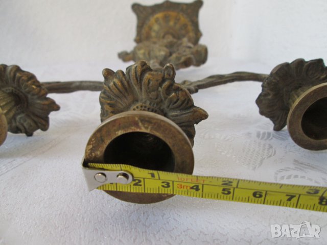 2 бр. свещник с рицар, месинг бронз метал, свещници фигура малка пластика, снимка 7 - Статуетки - 28963323