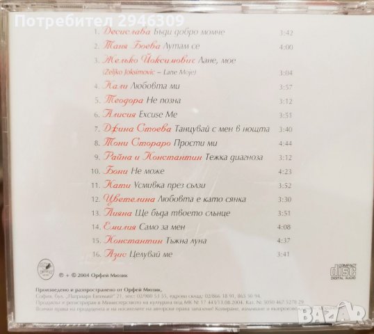 Ден и нощ, попфолк компилация 2004, снимка 2 - CD дискове - 37122401