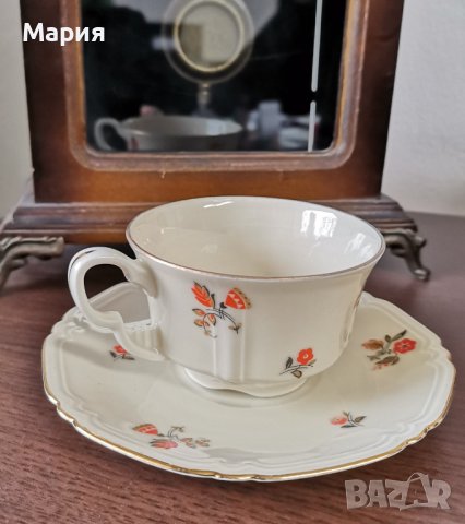Art Deco Bohemia Czechoslovakia, Gebruder Benedikt чаша за кафе, снимка 2 - Чаши - 40364150