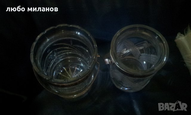 Кристални ледарки две различни с метални дръжки, снимка 9 - Прибори за хранене, готвене и сервиране - 35210147