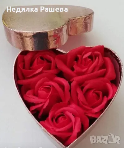 Кутийка със сапунени рози , снимка 4 - Подаръци за жени - 48925700