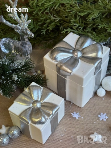 Коледни свещи “подарък”, снимка 11 - Декорация за дома - 52088472