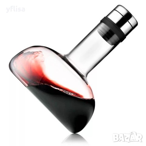  Декантер за вино от кристал, снимка 3 - Подаръци за юбилей - 25719921