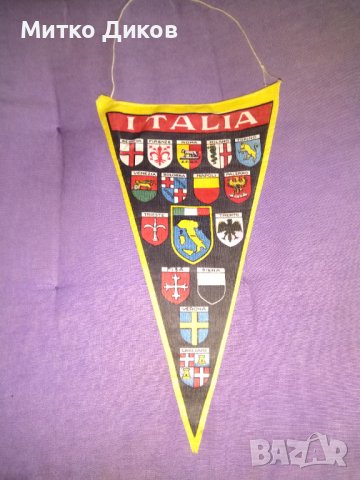 Италия футболно знаме на отборите през сезон 1971-72г винтидж 27х16см, снимка 2 - Футбол - 39111266