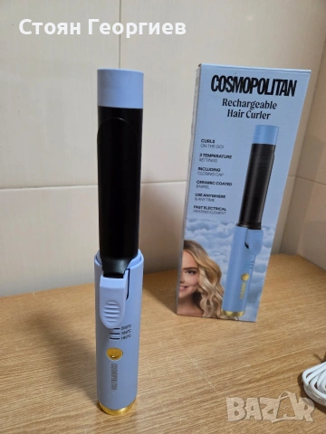 Чисто нова Акумулаторна маша за коса Cosmopolitan , снимка 2 - Преси за коса - 53344313