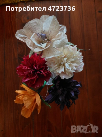 Ръчно изработени цветя за украса от естествени материали, снимка 4 - Изкуствени цветя - 53284879