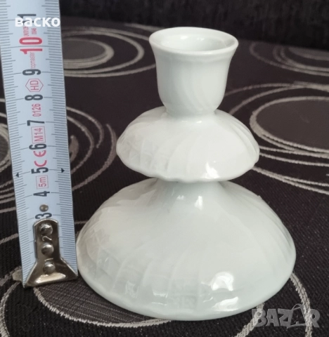 Hutschenreuther порцеланов свещник 1969 год. Германия, снимка 3 - Антикварни и старинни предмети - 51936317