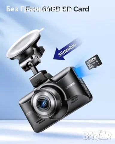Нова AZDOME предна+задна dashcam 4K с GPS, гласови команди, SD карта, снимка 5 - Друга електроника - 49605937