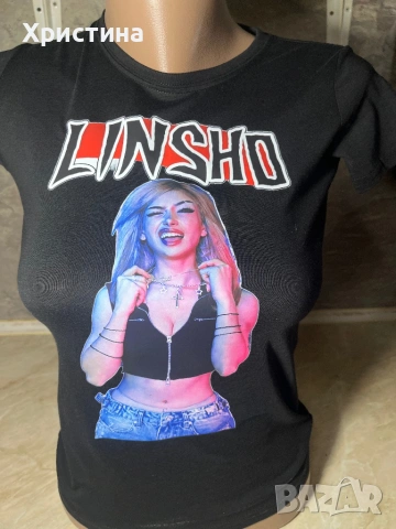 Тениска Линшо Лина лава беар , снимка 3 - Ръчно изработени сувенири - 53557234