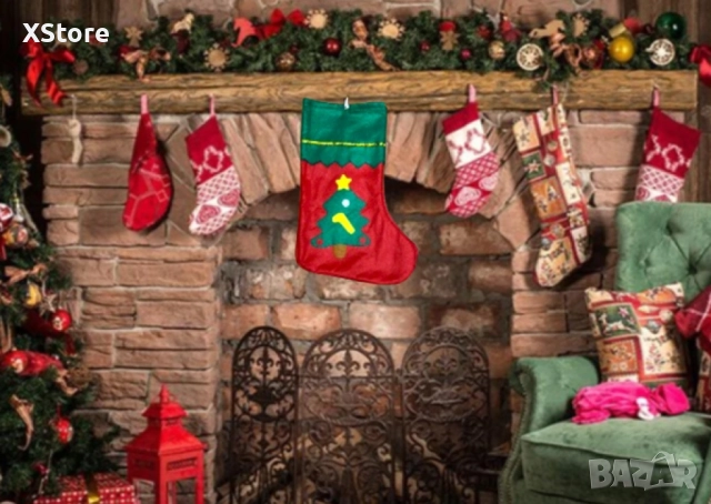 Празничен коледен ботуш за незабравимо настроение, снимка 2 - Декорация за дома - 52441572