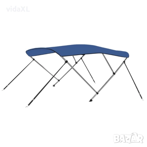 vidaXL Тента за лодка, 3 дъги, синя, 183x196x137 см（SKU:92366）, снимка 1