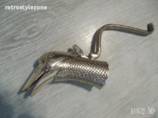 № 7839 стар метален накрайник от декантер / гарафа / бутилка  , снимка 5 - Други ценни предмети - 48746051