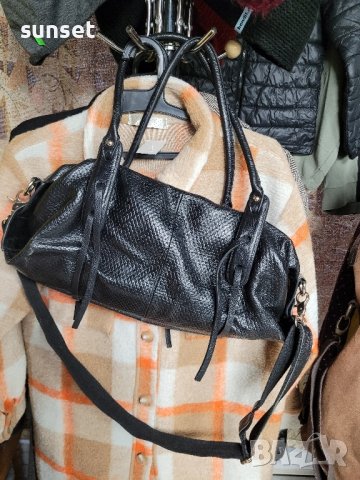 ЕСТЕСТВЕНА КОЖА,  черна чанта, снимка 11 - Чанти - 43397526