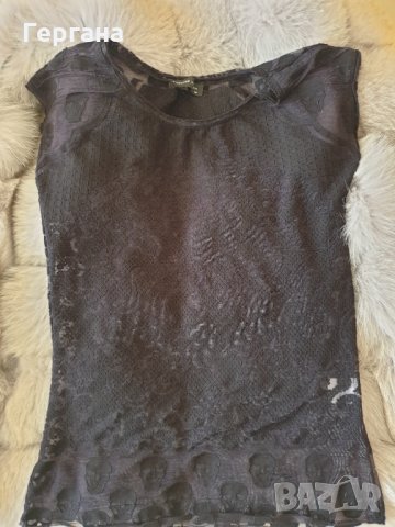 Дантелена маркова блуза Филип Плейн, снимка 3 - Тениски - 32881565
