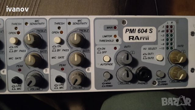 RAmi pmi 604 s Висок клас аналогова конзола преамп миксер, снимка 3 - Ресийвъри, усилватели, смесителни пултове - 38116060