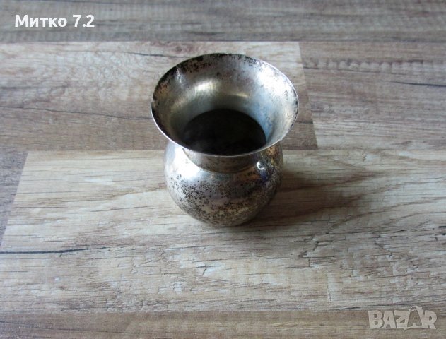 Стара сребърна ваза , снимка 3 - Антикварни и старинни предмети - 39616040