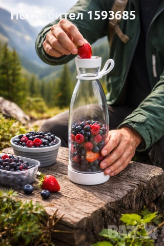 Преносим електрически мини блендер 400 мл – Свежо смути навсякъде и по всяко време!