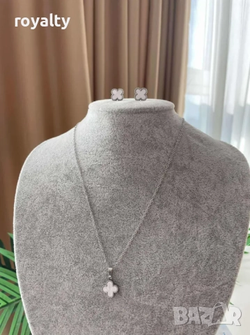 Сет/Комплект JL Famous Clover Silver, снимка 3 - Бижутерийни комплекти - 52837805