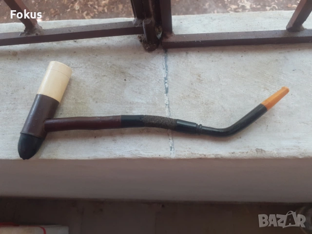 Стара османска лула чибук калюмет кехлибар морска пяна